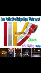 1 Meter 5 Cm Car Reflective Stripe Tape Motorcycle Bicycle Diy Styling Reflectorized Sticker Body Wheel Edge Decorate