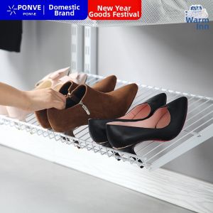 PONIE | Adjustable Space-saving Metal Shoe Rack