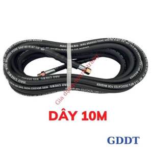 Dây Rửa Xe Lõi Thép 10m15m20m Ren Trong 13mm Cho Máy Rửa Xe Mô Tơ Kèm Béc Xịt Đồng ( Curoa Lõi Thép)