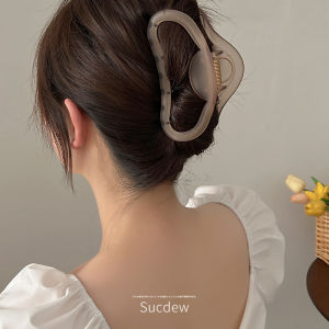 Summer Transparent Color Grip Female Fancy Back Head Updo Shark Clip Hairpin Clip Headdress Large Hair Clip Hair Accessories