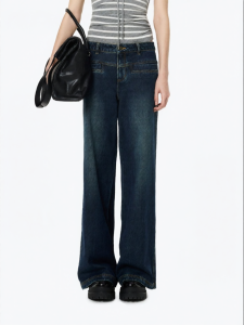 ANN ANDELMAN | Vintage Leisure Straight Leg Low Rise Jeans Blue