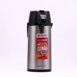 [1L-2L] Phích giữ nhiệt Inox cao cấp Rạng Đông 2045 ST1.E Cần bơm rót nước Đế xoay 360