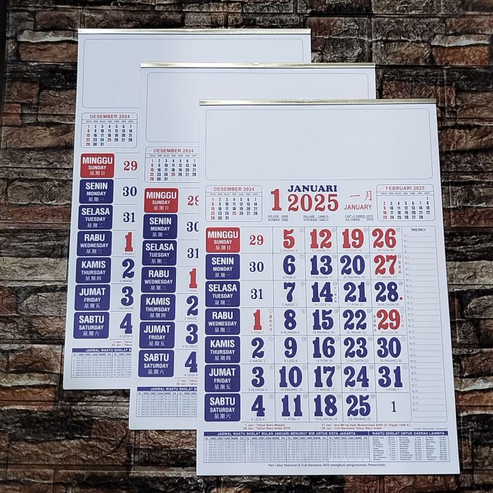 kalender kerja murah 2025 /kalender ukuran sedang 2025 | Lazada Indonesia