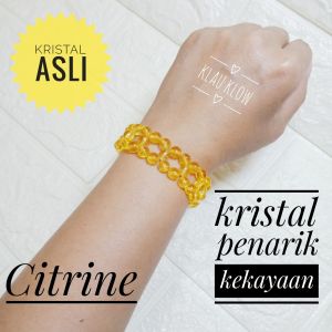 Crystal Bracelet Citrine Grade AAA uniquehigh quality 6mm (933)