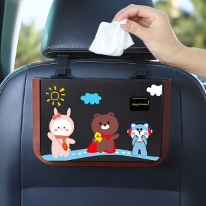 Car Seat Back Storage Box Foldable Hanging Bag Vehicle Chair Back Storage Container New Car Interior Decoration Accessories