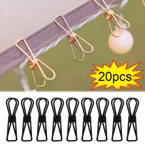 Yespery 10 cái kim loại phơi vớ và Windproof Clip dây đèn kẹp cố định