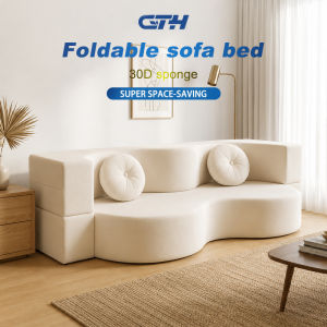 CTH 200CM Lazy Sofa Sofa Bed Fine Heavy Corduroy Removable Washable Cover Space-Saving Foldable Apartment Modern Style Sofa 2/3 Seater Sofa Set