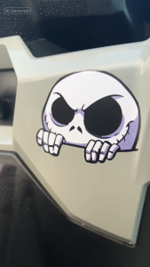 Skeleton Face Sticker Decals for Motorcycle Waterproof Stickers Skull Head Reaper Motor Vinyl Decal