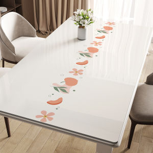 Wash-Free Waterproof Anti-Oil Elegant Tablecloth Soft Glass Anti-Scald
