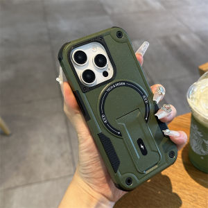 เคสป้องกันการตกหล่นแบบมองไม่เห็นแบบแม่เหล็กสำหรับ iPhone 15 pro Max Apple 14 โทรศัพท์มือถือแบบหนาป้องกันการตกหล่นแบบใหม่