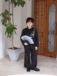 Boys Traditional Chinese Cheongsam Performance Suit Autumn New Style National Trend Boy Outfit Childrens Hanfu Set Jacket