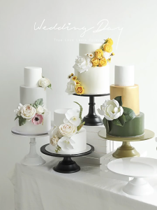 Metal Iron Cake Stand Round Pedestal Dessert Holder Display Rack Cupcake Birthday Wedding Party 蛋糕甜品台 Dulang Hantaran