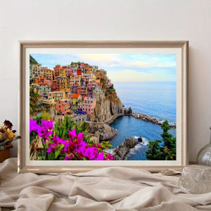 500/1000/1200/2000PCS Jigsaw Puzzle for Adults Painting Cinque Terre Paper Puzzles Home Decor Wall Display Festival Gift Toys