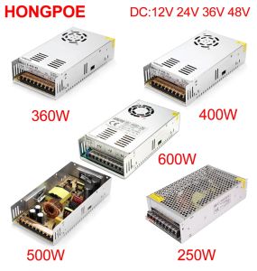 12V 24V 36V 48V 250W 360W 400W 500W 600W Switching Power Supply Source Transformer AC DC SMPS For LED Strip Light CCTV Motor
