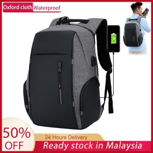Waterproof Backpack Men Laptop Bag Large Capacity Travel Backpack Laptop Backpack With USB Charging Port Backpack Beg Galas Lelaki