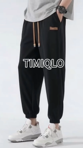 TIMIQLO M-4XL Jogger Pants Mens Ice Silk Pants Summer Style Thin And Loose Pants Sports And Casual Quick Drying Pants