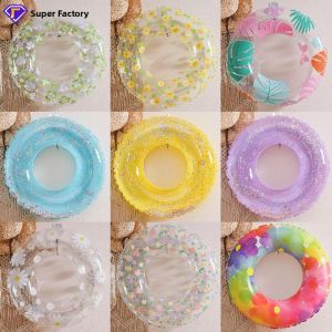 Transparent Inflatable Childs Armpit Float Ring Dual Air Chambers