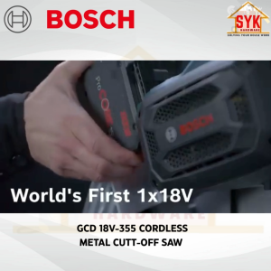 SYK Bosch GCD 18V-355 Cordless Metal Cut Off Saw Solo Machine Metal Steel Cutting Saw Mesin Pemotong 0601B59000