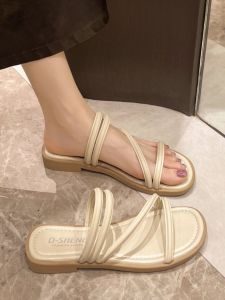 รองเท้าแตะส้นเตี้ยแบบสวมใส่สองทางสำหรับผู้หญิงในช่วงฤดูร้อน รองเท้าแตะชายหาดแบบสวมสบายสำหรับหญิงตั้งครรภ์ รองเท้าแตะแบบสวมสบายสำหรับกลางแจ้ง