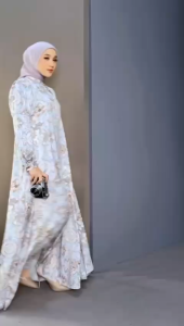 Nadheera Luxury Sekar Midi Dress Matt Issabella Simple Anggun Thistle ZH180