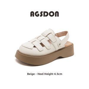 Agsdon | Roman Style Womens Two-Wear Summer Thick-Soled Sandals
