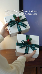 GREENOLOGY Christmas Gift Box Self Care Kit Argan Oil Daily Moisture Shampoo + Aromatherapy Shower Gel + Hair Brush