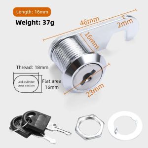 File/Goods/ Drawer Cabinet Locks With 2 Keys Lock Furniture Hardware Door Cabinet Lock For Office Desk Letter Box Cam Locks