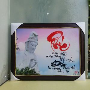 Thư pháp chữ Phúc - Lộc. Tranh vải canvas. Quà tặng mừng tân gia khai trương. Quà biếu tết