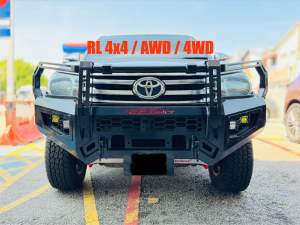 EXspider Toyota revo rocco 2016 2017 2018 2019 STAGNUM front bull bumper bar bodykit body kit led fog lamp light drl