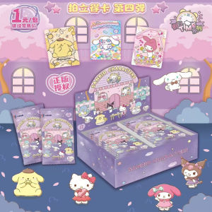 Original Sanrio Kuromi Hello Kitty Shining Card Cartoon My Melody Collectible Game Cards Toy For Children Gift
