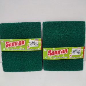 2 miếng cước xanh rửa chén cỡ lớn Samran  13.5x16.5cm.