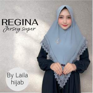 Jilbab instan regina bergo renda cantik by laila hijab wanita muslim