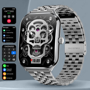 LIGE New Ultra-thin Smartwatch 1.96" Amoled Screen Bluetooth Call Health Monitor Watches IP67 Waterproof GPS Tracking Smartwatch