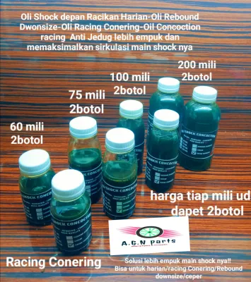 Oli Shock depan Racikan Rebound Racing-Oil Concoction rebound racing Anti Jedug lebih empuk dan memaksimalkan sirkulasi main shcok nya