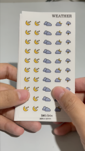 Mini Icon: Weather | Transparent Vinyl Sticker for planners journals etc.