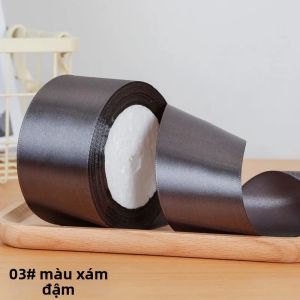 22 Thước/Cuộn 5Cm Lụa Satin Ruy Băng Cho Đồ Thủ Công Handmade Tiệc Giáng Sinh DIY Hộp Quà Tặng Bọc Trang Trí Đám Cưới Polyester/Nylon Grosgrain