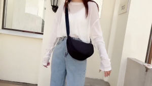 Nylon Korean Style Dumpling Crossbody Bag with Large Capacity