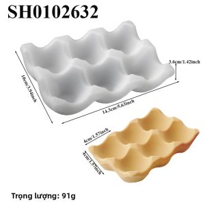 Khuôn Silicon 6 Ngăn Làm Bánh Quy Trứng Sô Cô La & Bánh Mousse Bánh Ngọt Pháp Dụng Cụ Làm Bánh Thân Thiện Với Môi Trường