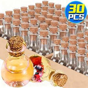 จุกไม้ก๊อกขนาดเล็ก30ชิ้นขวดแก้วขวดแก้วเล็กเล็กๆขวดแก้วข้อความขนาดจิ๋วแบบทำมือขวดขวดเก็บฝันขวดเล็ก