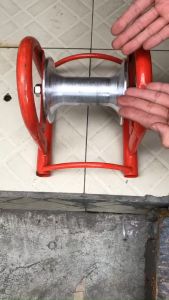 Con lăn puly nhôm đơn kéo cáp điện 300mmx130mm