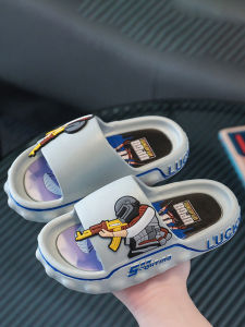 รองเท้าแตะเด็กชาย กันลื่น ลายการ์ตูน สำหรับใส่ในบ้าน รองเท้าแตะเด็กชาย รองเท้าแตะเด็ก รองเท้าแตะผ้าฝ้าย รองเท้าแตะฤดูร้อน