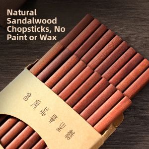 Natural Sandalwood Chopsticks Non-Painted Non-Waxed Non-Oiled Wooden Utensils Heat Resistant Anti-Slip Chicken Wing Wood Chopsticks
