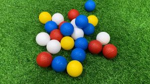 CRESTGOLF Indoor golf practice ball PU foam ball golf sponge ball beginner practice ball foam ball printable logo-24PCS