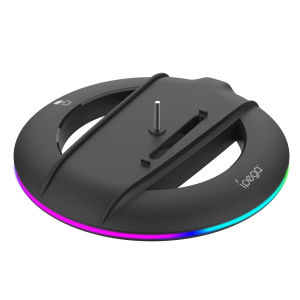IPEGA Vertical Stand PG-P5S025 for PS5 Slim Console Disc&Digital with 14 Light Mode RGB Base Stand for PS5 Slim Console