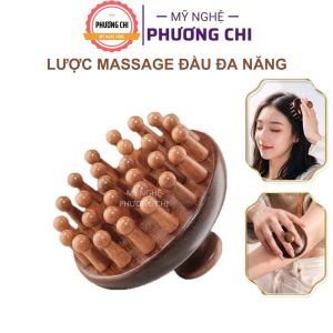 Lược Massage 28 răng Toàn Thân Bằng Gỗ Đầu Lược Tròn Bàn Chải Kinh Tuyến | Mỹ Nghệ Phương Chi