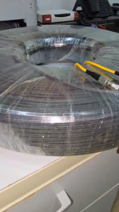 สาย ไฟ เบอร์ ออฟ ติก 1 คอ ชนิดหัว FC/UPC Fiber optic OUTDOOR FTTH DROP CABLE 1 CORE FC/UPC-FC/UPC SM เข้าหัวสำเร็จ สายสำเร็จ แบบมีสลิง