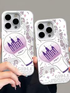 Gidle Support Bar Color Silver iPhone 17ProMax Case Anti-Fall Protection for Huawei Xiaomi Models Compatible Unique Design