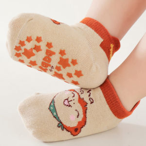 DENOSWIM 1-3Y Cute Cartoon Animal Baby Boys Girls Short Socks Anti-slip Infant Floor Sock Breathable Summer Elastic Thin Toddler Socks