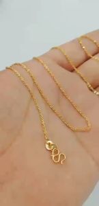 สร้อยคอทองคำแท้ครึ่งสลึง (จีหัวใจ) หนัก 1.9 กรัม ทองคำแท้ 96.5% ขายได้ทอง แท้ ลูกค้า หลุด สนุกสนุก