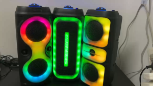 🇹🇭💥รุ่นหรูหรา พร้อมไมโครโฟน💥 8นิ้ว ลำโพงบลูทูธ Blutooth Speaker ลำโพง แบบพกพา ลำโพงร้องคาราโอเกะ USB TF AUX ลำโพงบลูทูธแบบพกพา ลำโพงบลูทูธปาร์ตี้